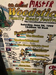 Posters advertising the Woodstick concerts